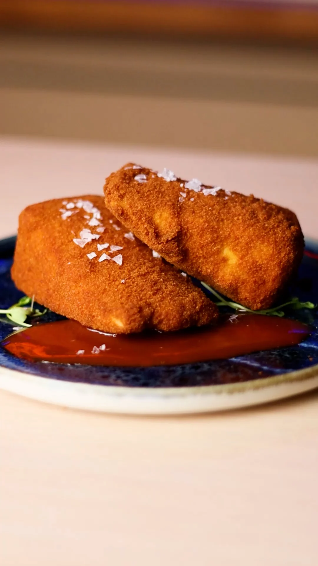 Crispy Camembert Cheese Wedges with Homemade Guava Jam Drop