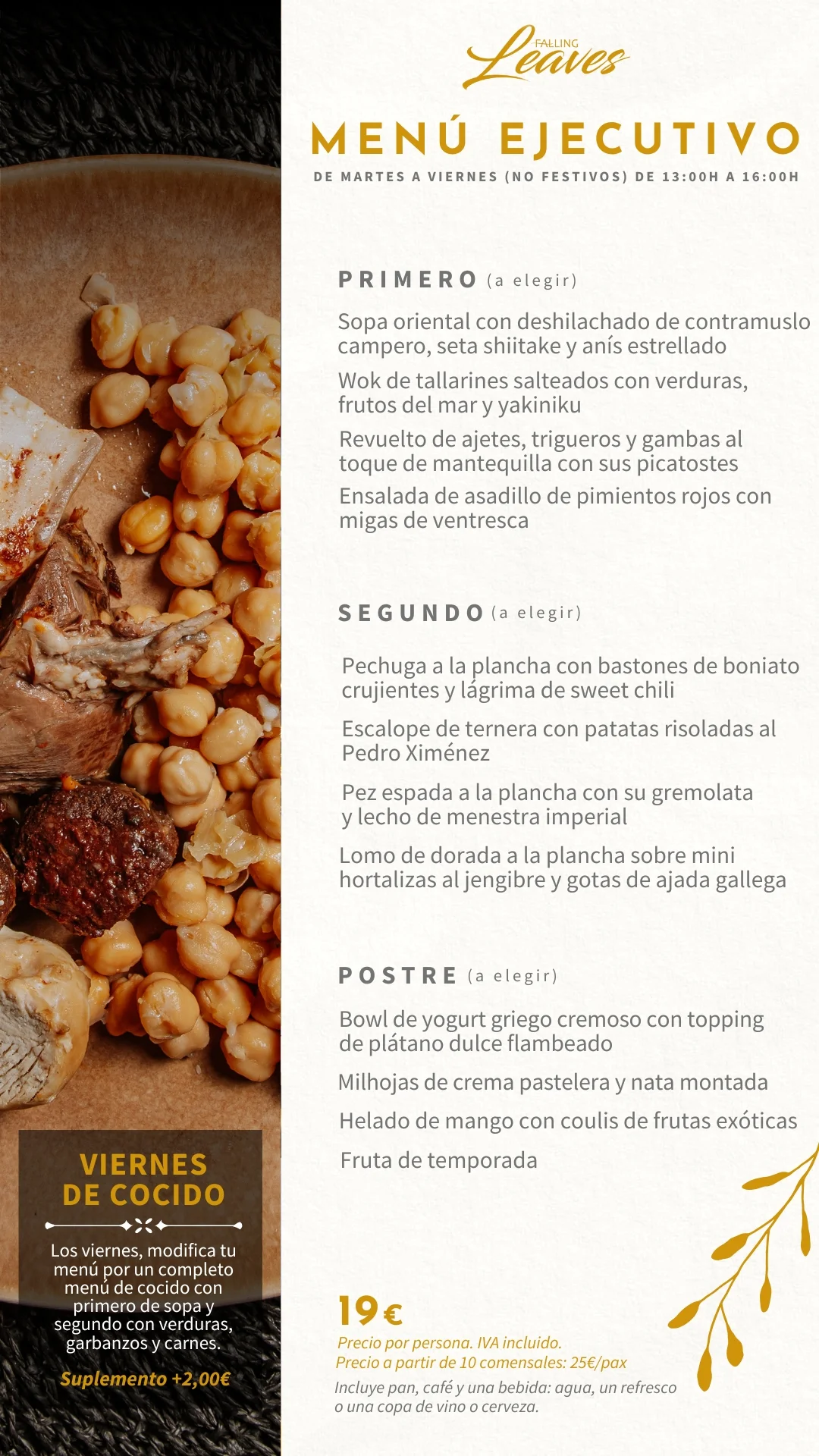 Tradición y vanguardia fusionadas en nuestro menú ejecutivo