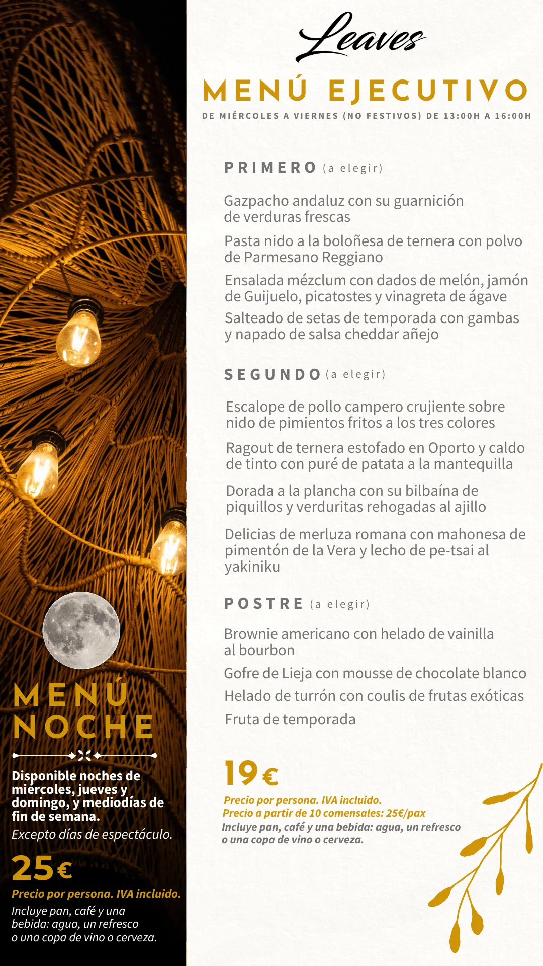 Tradición y vanguardia fusionadas en nuestro menú ejecutivo