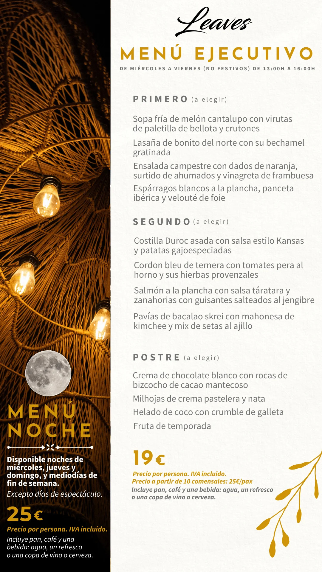 Tradición y vanguardia fusionadas en nuestro menú ejecutivo