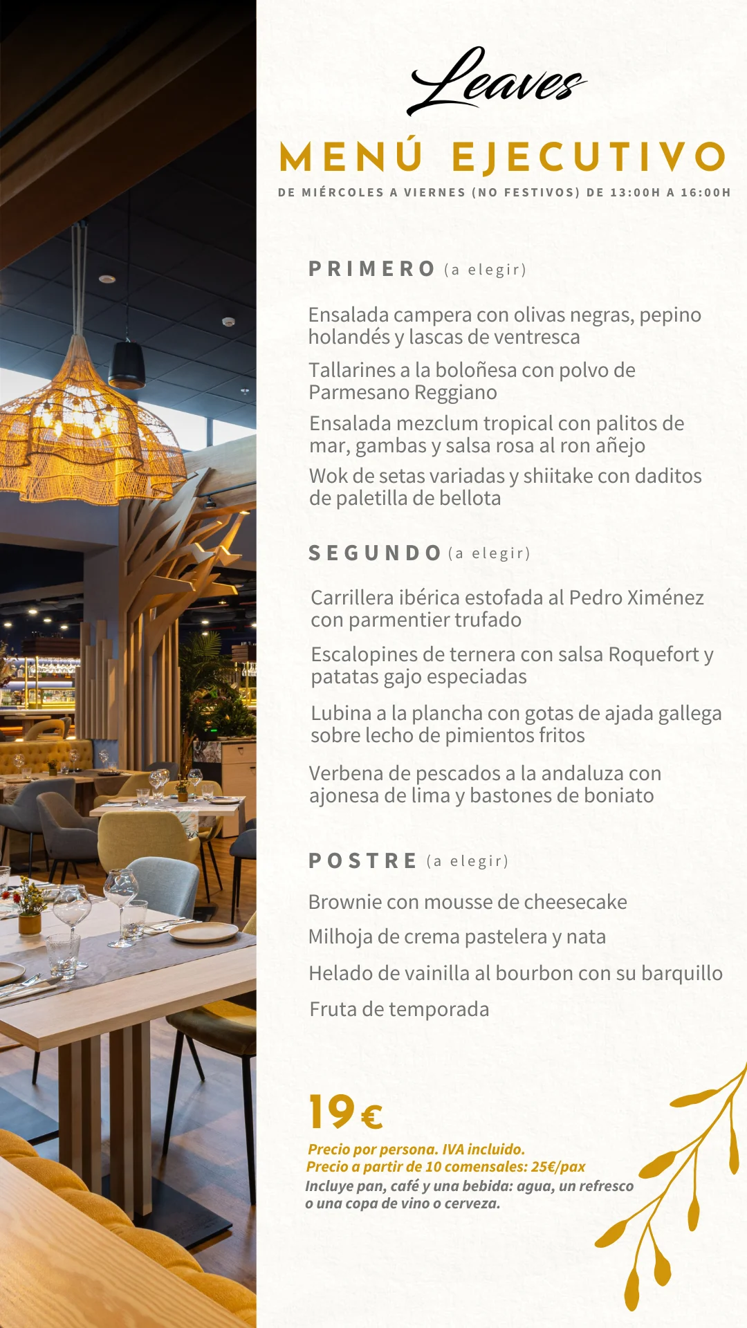 Tradición y vanguardia fusionadas en nuestro menú ejecutivo