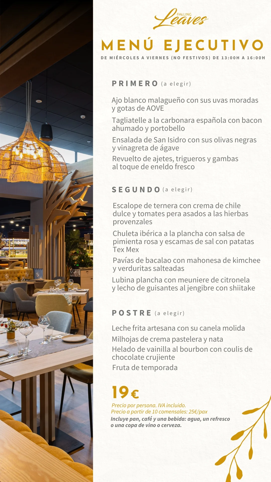 Tradición y vanguardia fusionadas en nuestro menú ejecutivo