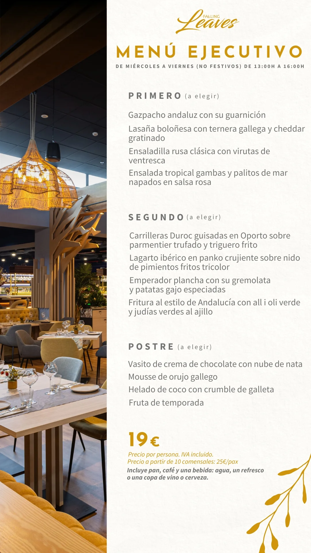Tradición y vanguardia fusionadas en nuestro menú ejecutivo