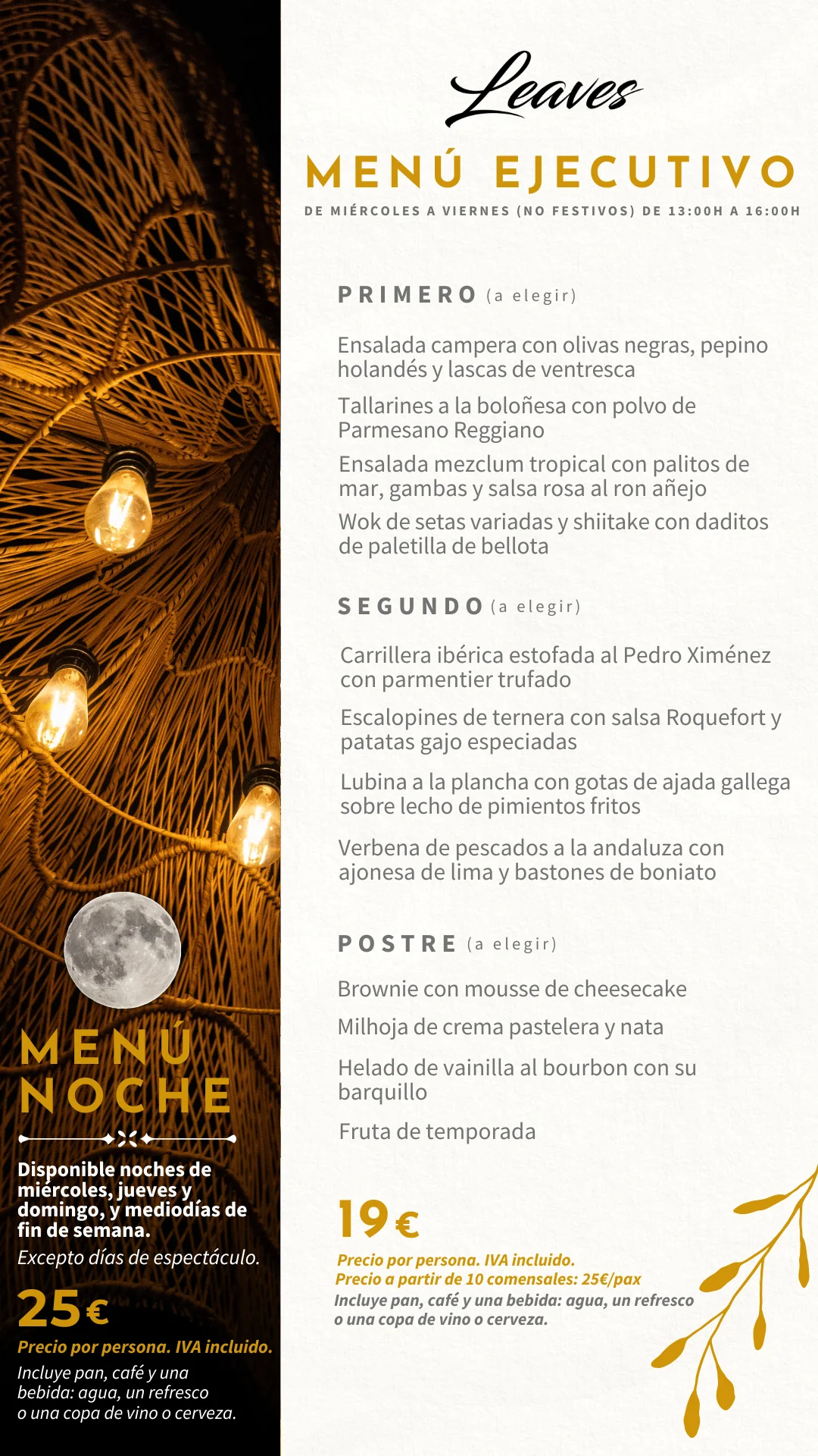Tradición y vanguardia fusionadas en nuestro menú ejecutivo